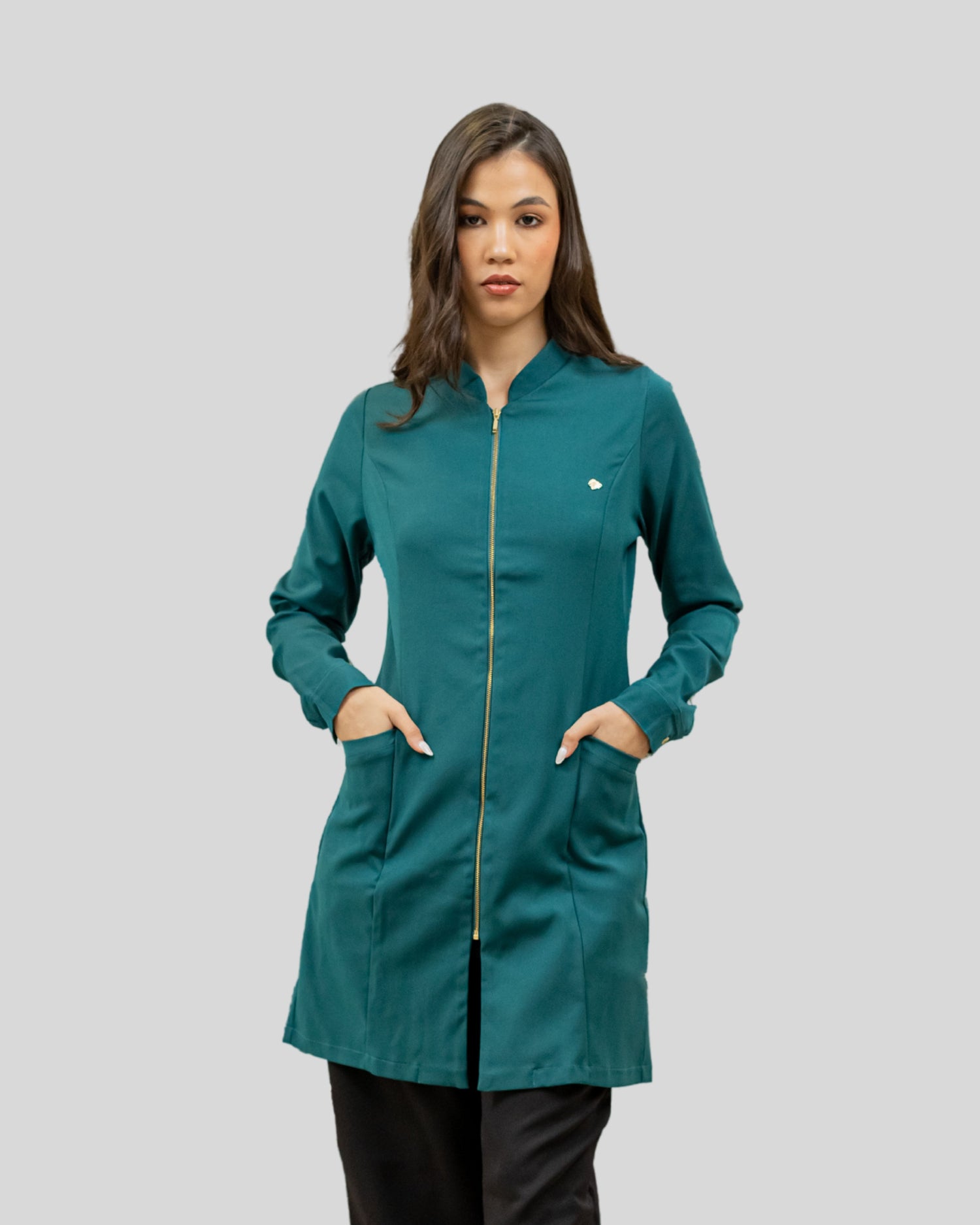 Chaqueta Rebeca - Verde Esmeralda Antifluidos