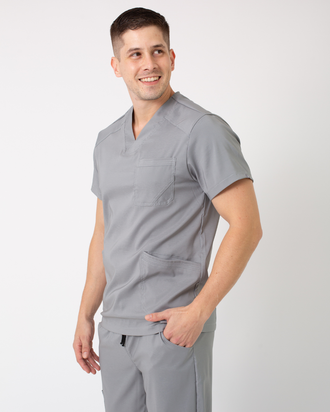 Scrub tecnológico Maxi color gris