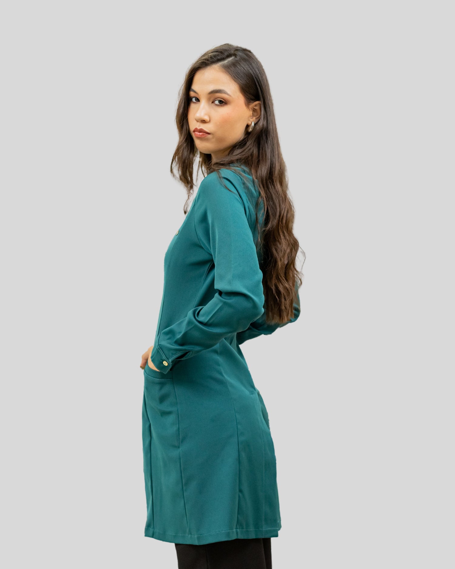 Chaqueta Rebeca - Verde Esmeralda Antifluidos