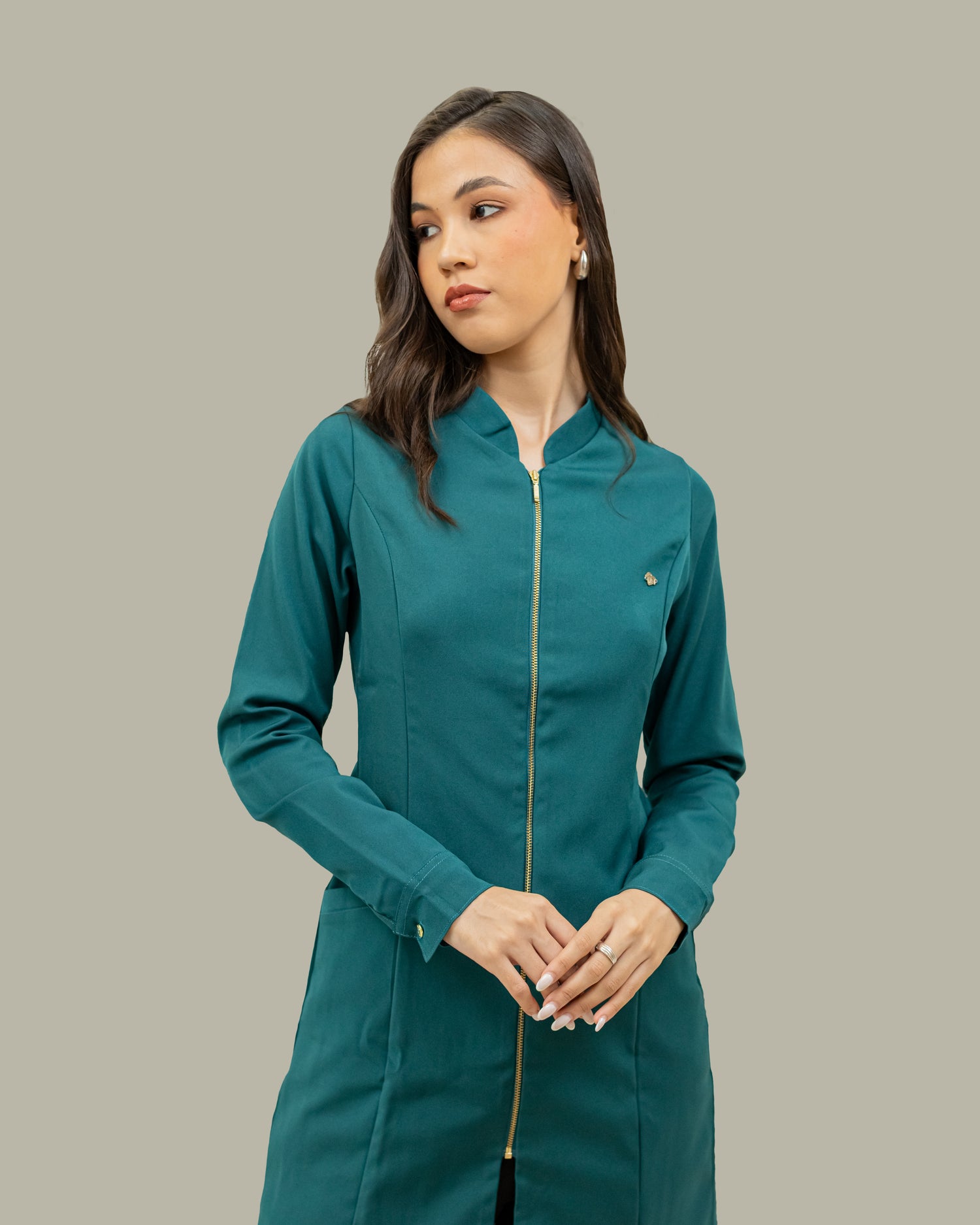 Chaqueta Rebeca - Verde Esmeralda Antifluidos