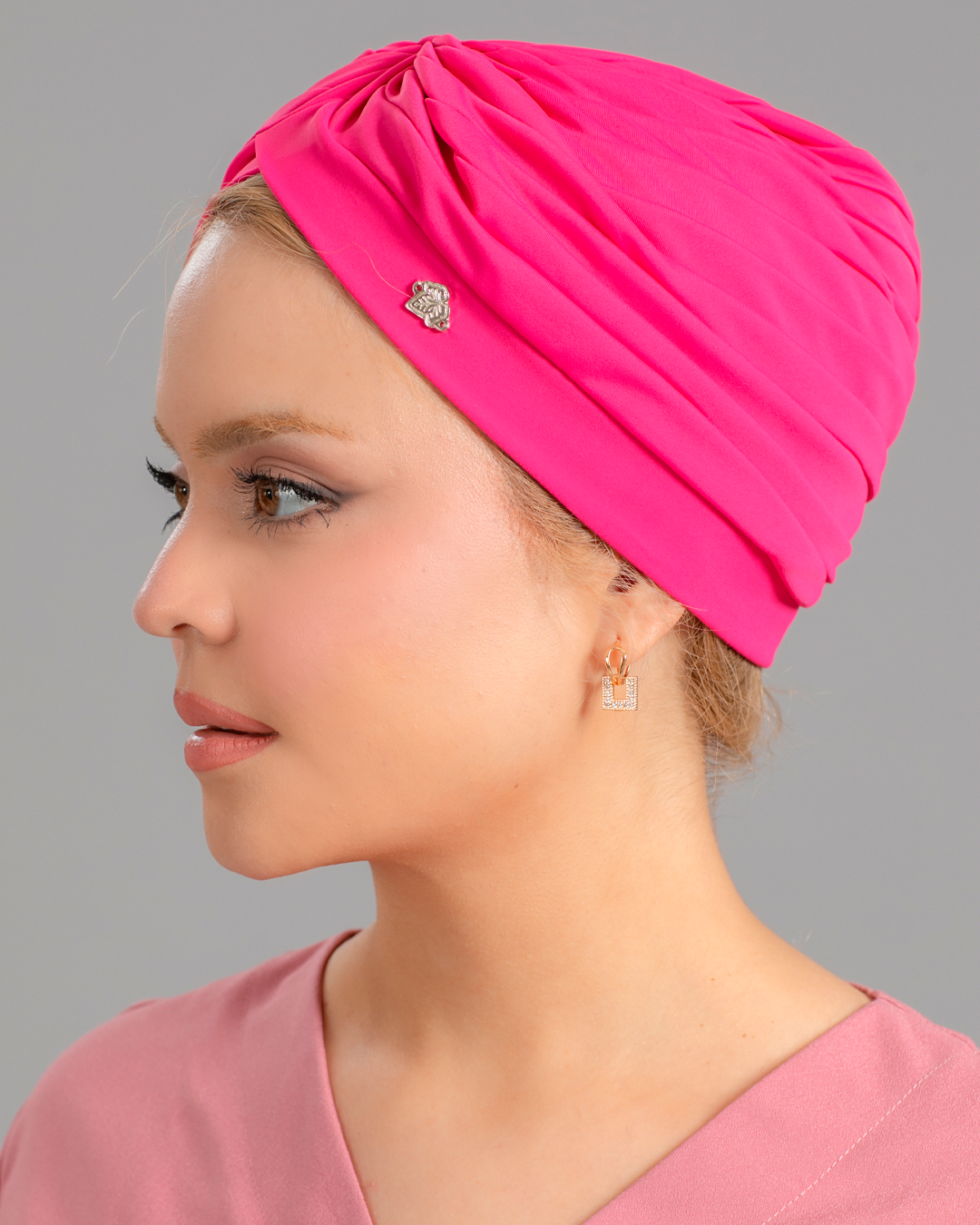 Turbante color fuscia