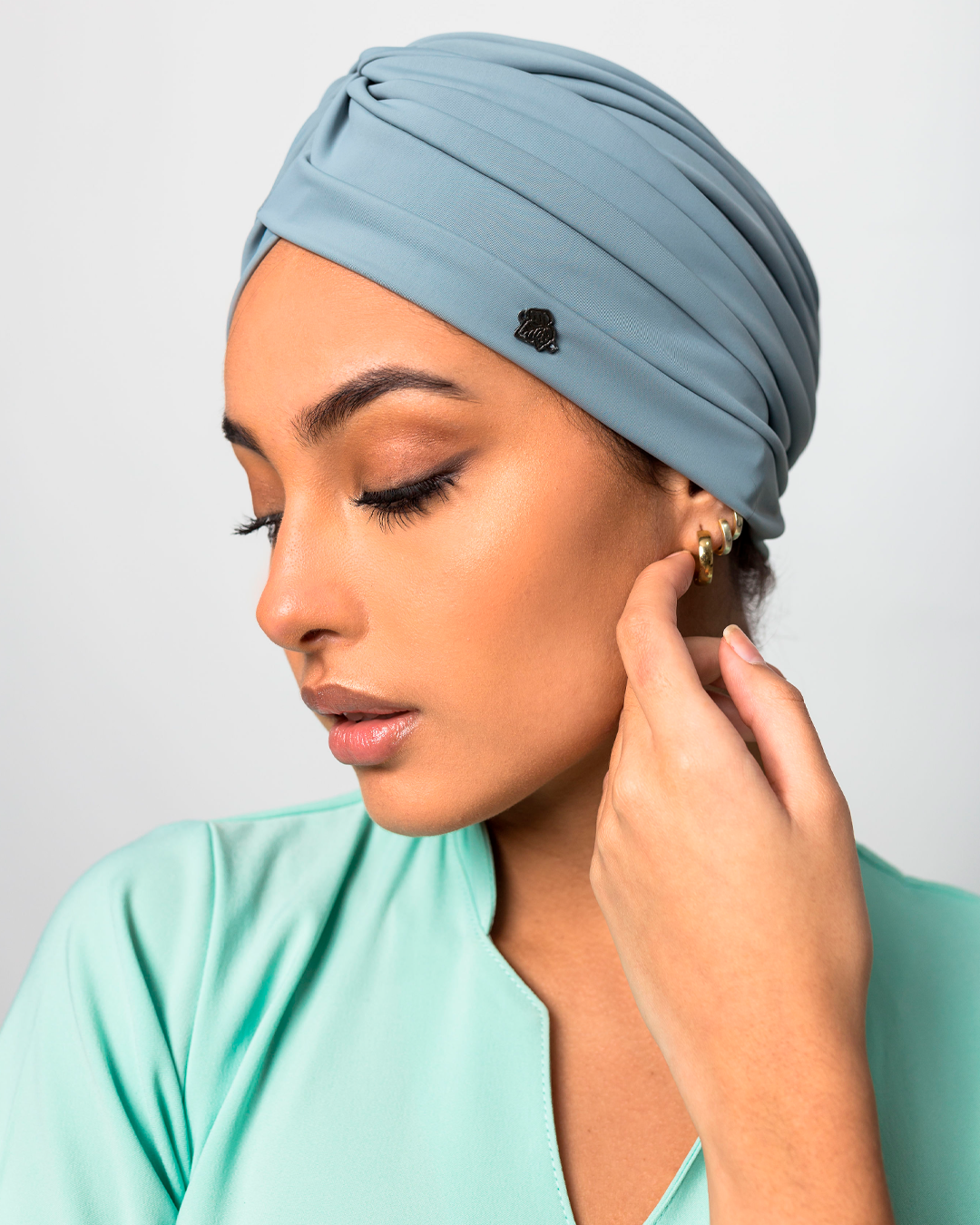 Turbante color gris